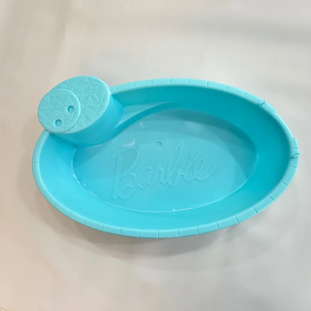 Mattel Barbie Oval Swimming Logo Pool Doll Accessory Blue 2019 GHL91/GHL92 Toy